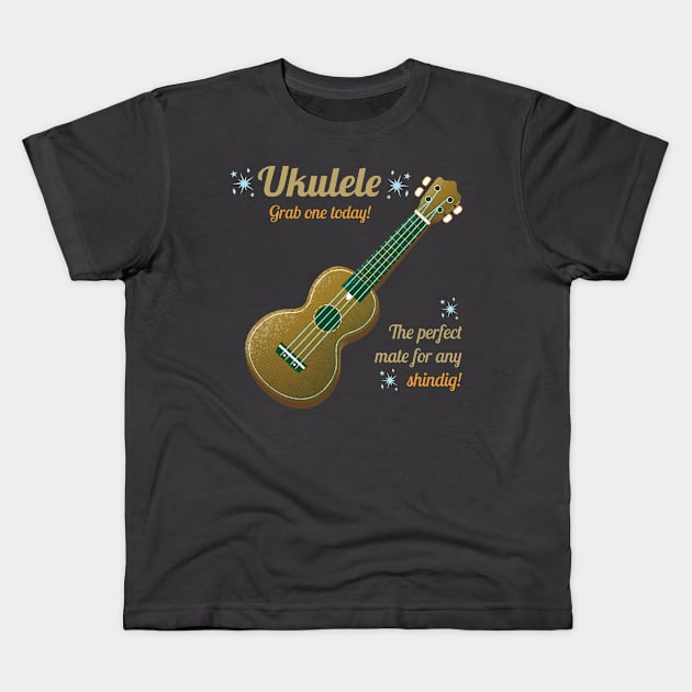 Ukulele Kids T-Shirt by Cfloresdesign